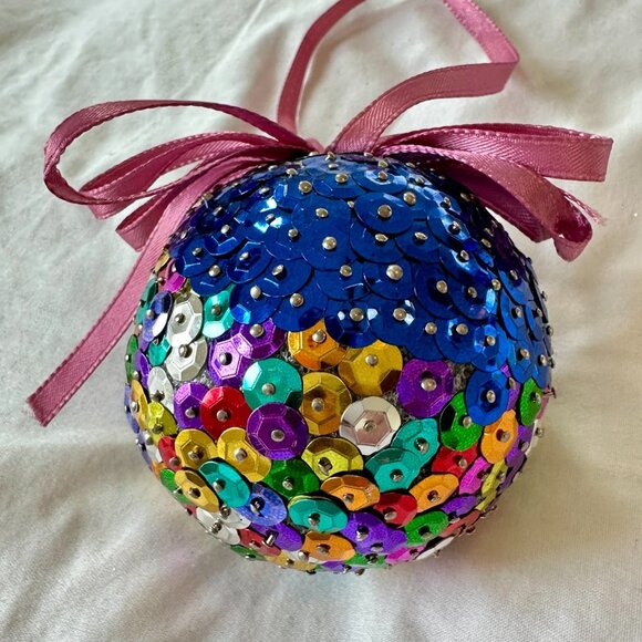 Handmade Sparkly Sequin Christmas Ornament - Picture 9 of 13